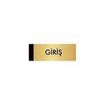 Özarslan Dizayn Departman Kapı İsimliği Giriş 7x20 cm Altın Renk Metal Yönlendirme Levhası