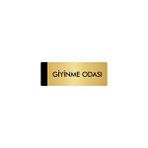 Özarslan Dizayn Departman Kapı İsimliği Giyinme Odası 5x20 cm Altın Renk Metal Yönlendirme Levhası