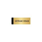 Özarslan Dizayn Departman Kapı İsimliği Giyinme Odası 7x20 cm Altın Renk Metal Yönlendirme Levhası