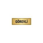 Özarslan Dizayn Departman Kapı İsimliği Görevli 10x20 cm Altın Renk Metal Yönlendirme Levhası