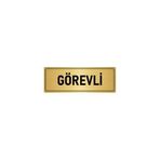 Özarslan Dizayn Departman Kapı İsimliği Görevli 7x20 cm Altın Renk Metal Yönlendirme Levhası