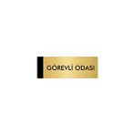 Özarslan Dizayn Departman Kapı İsimliği Görevli Odası 5x20 cm Altın Renk Metal Yönlendirme Levhası