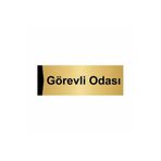 Özarslan Dizayn Departman Kapı İsimliği Görevli Odası 7x20 cm Altın Renk Metal Yönlendirme Levhası