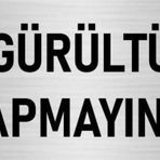 Özarslan Dizayn Departman Kapı İsimliği Gürültü Yapmayınız 7x20 cm Gümüş Renk Metal Yönlendirme Levhası