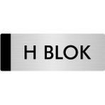 Özarslan Dizayn Departman Kapı İsimliği H Blok 10x20 cm Gümüş Renk Metal Yönlendirme Levhası