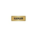 Özarslan Dizayn Departman Kapı İsimliği Hamam 10x20 cm Altın Renk Metal Yönlendirme Levhası