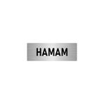 Özarslan Dizayn Departman Kapı İsimliği Hamam 10x20 cm Gümüş Renk Metal Yönlendirme Levhası