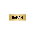 Özarslan Dizayn Departman Kapı İsimliği Hamam 5x20 cm Altın Renk Metal Yönlendirme Levhası