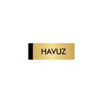 Özarslan Dizayn Departman Kapı İsimliği Havuz 5x20 cm Altın Renk Metal Yönlendirme Levhası