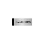 Özarslan Dizayn Departman Kapı İsimliği Hemşire Odası 5x20 cm Gümüş Renk Metal Yönlendirme Levhası