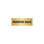 Özarslan Dizayn Departman Kapı İsimliği Hidrofor Odası 5x20 cm Altın Renk Metal Yönlendirme Levhası