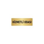 Özarslan Dizayn Departman Kapı İsimliği Hizmetli Odası 10x20 cm Altın Renk Metal Yönlendirme Levhası