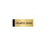 Özarslan Dizayn Departman Kapı İsimliği Hizmetli Odası 7x20 cm Altın Renk Metal Yönlendirme Levhası