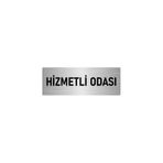 Özarslan Dizayn Departman Kapı İsimliği Hizmetli Odası 7x20 cm Gümüş Renk Metal Yönlendirme Levhası