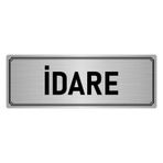 Özarslan Dizayn Departman Kapı İsimliği İdare 7x20 cm Gümüş Renk Metal Yönlendirme Levhası