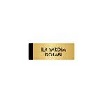 Özarslan Dizayn Departman Kapı İsimliği İlk Yardım Dolabı 10x20 cm Altın Renk Metal Yönlendirme Levhası
