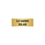 Özarslan Dizayn Departman Kapı İsimliği İlk Yardım Dolabı 7x20 cm Altın Renk Metal Yönlendirme Levhası