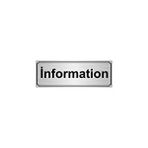 Özarslan Dizayn Departman Kapı İsimliği Information 7x20 cm Gümüş Renk Metal Yönlendirme Levhası