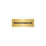 Özarslan Dizayn Departman Kapı İsimliği İnsan Kaynakları 10x20 cm Altın Renk Metal Yönlendirme Levhası