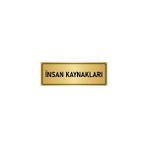 Özarslan Dizayn Departman Kapı İsimliği İnsan Kaynakları 5x20 cm Altın Renk Metal Yönlendirme Levhası