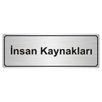 Özarslan Dizayn Departman Kapı İsimliği İnsan Kaynakları 5x20 cm Gümüş Renk Metal Yönlendirme Levhası