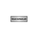Özarslan Dizayn Departman Kapı İsimliği İnsan Kaynakları 7x20 cm Gümüş Renk Metal Yönlendirme Levhası