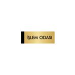 Özarslan Dizayn Departman Kapı İsimliği İşlem Odası 10x20 cm Altın Renk Metal Yönlendirme Levhası