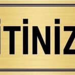 Özarslan Dizayn Departman Kapı İsimliği İtiniz 10x20 cm Altın Renk Metal Yönlendirme Levhası