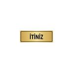 Özarslan Dizayn Departman Kapı İsimliği İtiniz 5x20 cm Altın Renk Metal Yönlendirme Levhası