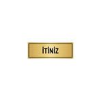 Özarslan Dizayn Departman Kapı İsimliği İtiniz / Push 10x20 cm Altın Renk Metal Yönlendirme Levhası