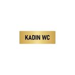 Özarslan Dizayn Departman Kapı İsimliği Kadın Wc 10x20 cm Altın Renk Metal Yönlendirme Levhası