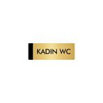Özarslan Dizayn Departman Kapı İsimliği Kadın Wc 5x20 cm Altın Renk Metal Yönlendirme Levhası