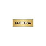 Özarslan Dizayn Departman Kapı İsimliği Kafeterya 7x20 cm Altın Renk Metal Yönlendirme Levhası