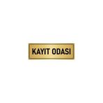 Özarslan Dizayn Departman Kapı İsimliği Kayıt Odası 10x20 cm Altın Renk Metal Yönlendirme Levhası