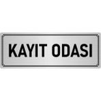 Özarslan Dizayn Departman Kapı İsimliği Kayıt Odası 10x20 cm Gümüş Renk Metal Yönlendirme Levhası