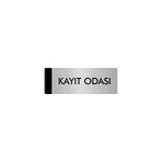 Özarslan Dizayn Departman Kapı İsimliği Kayıt Odası 7x20 cm Gümüş Renk Metal Yönlendirme Levhası