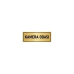 Özarslan Dizayn Departman Kapı İsimliği Kemera Odası 5x20 cm Altın Renk Metal Yönlendirme Levhası