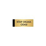 Özarslan Dizayn Departman Kapı İsimliği Kitap Okuma Odası 10x20 cm Altın Renk Metal Yönlendirme Levhası