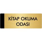 Özarslan Dizayn Departman Kapı İsimliği Kitap Okuma Odası 7x20 cm Altın Renk Metal Yönlendirme Levhası