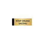 Özarslan Dizayn Departman Kapı İsimliği Kitap Okuma Salonu 10x20 cm Altın Renk Metal Yönlendirme Levhası