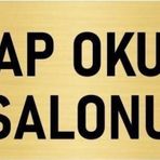 Özarslan Dizayn Departman Kapı İsimliği Kitap Okuma Salonu 7x20 cm Altın Renk Metal Yönlendirme Levhası