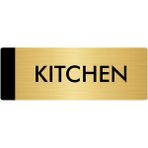 Özarslan Dizayn Departman Kapı İsimliği Kitchen 10x20 cm Altın Renk Metal Yönlendirme Levhası