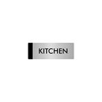 Özarslan Dizayn Departman Kapı İsimliği Kitchen 10x20 cm Gümüş Renk Metal Yönlendirme Levhası
