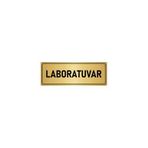 Özarslan Dizayn Departman Kapı İsimliği Laboratuvar 10x20 cm Altın Renk Metal Yönlendirme Levhası