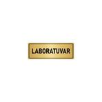 Özarslan Dizayn Departman Kapı İsimliği Laboratuvar 7x20 cm Altın Renk Metal Yönlendirme Levhası