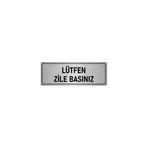 Özarslan Dizayn Departman Kapı İsimliği Lütfen Zile Basınız 5x20 cm Gümüş Renk Metal Yönlendirme Levhası