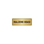 Özarslan Dizayn Departman Kapı İsimliği Malzeme Odası 10x20 cm Altın Renk Metal Yönlendirme Levhası