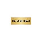 Özarslan Dizayn Departman Kapı İsimliği Malzeme Odası 5x20 cm Altın Renk Metal Yönlendirme Levhası