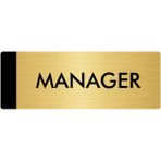 Özarslan Dizayn Departman Kapı İsimliği Manager 10x20 cm Altın Renk Metal Yönlendirme Levhası