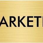 Özarslan Dizayn Departman Kapı İsimliği Marketıng 7x20 cm Altın Renk Metal Yönlendirme Levhası
